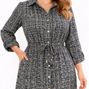 Speed Control NY Geometric Print Dress